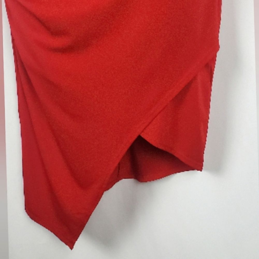 GUESS Red Ruched Dress - Picture 5 of 8